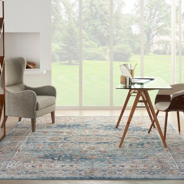 Nourison QUARRY QUA11 IVORY BLUE AREA RUG