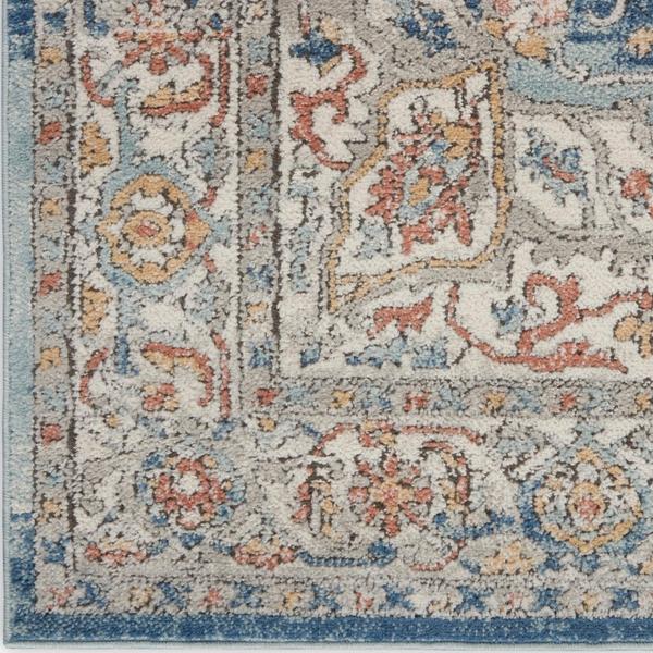 nourison QUARRY QUA11 IVORY BLUE AREA RUG