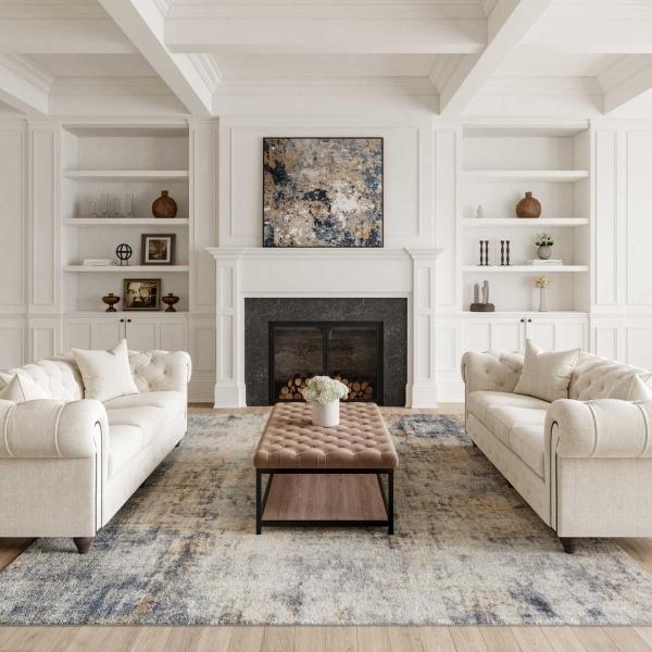 Nourison RUSTIC TEXTURES RUS01 GREY/BEIGE AREA RUG