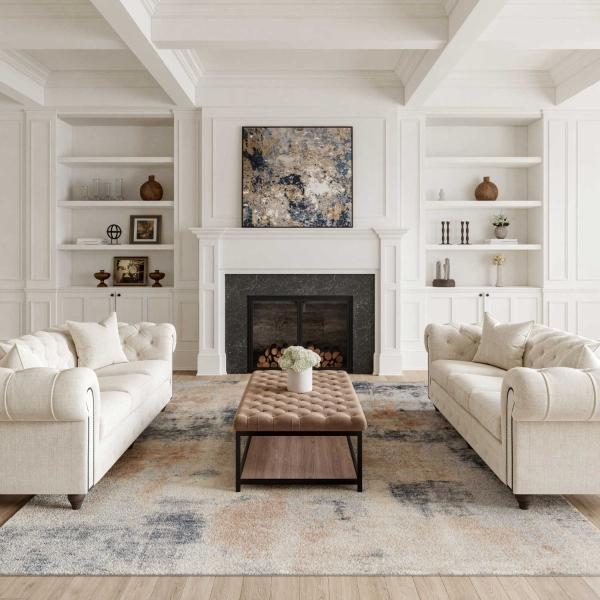 Nourison RUSTIC TEXTURES RUS02 BEIGE/GREY AREA RUG
