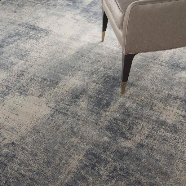 Nourison RUSTIC TEXTURES RUS02 BLUE/IVORY AREA RUG