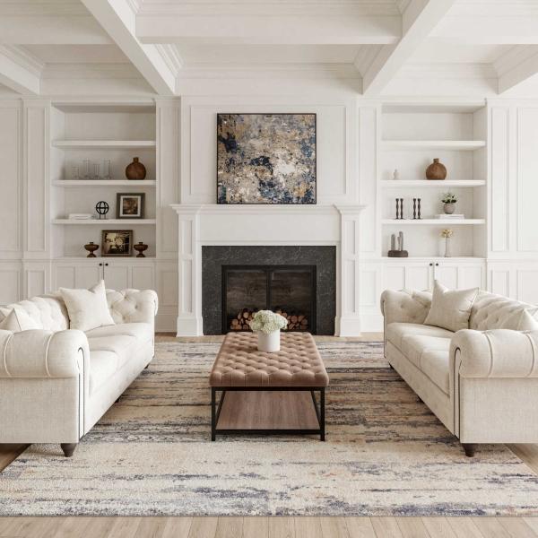 Nourison RUSTIC TEXTURES RUS04 BEIGE/GREY AREA RUG