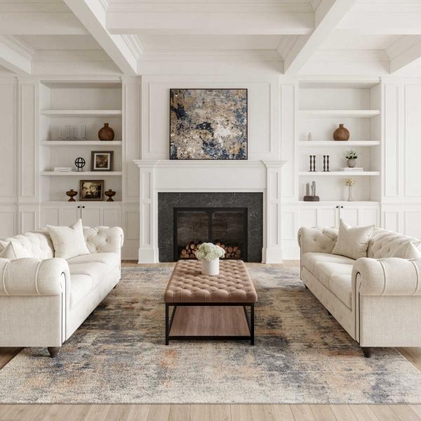 Nourison RUSTIC TEXTURES RUS05 BEIGE/GREY AREA RUG