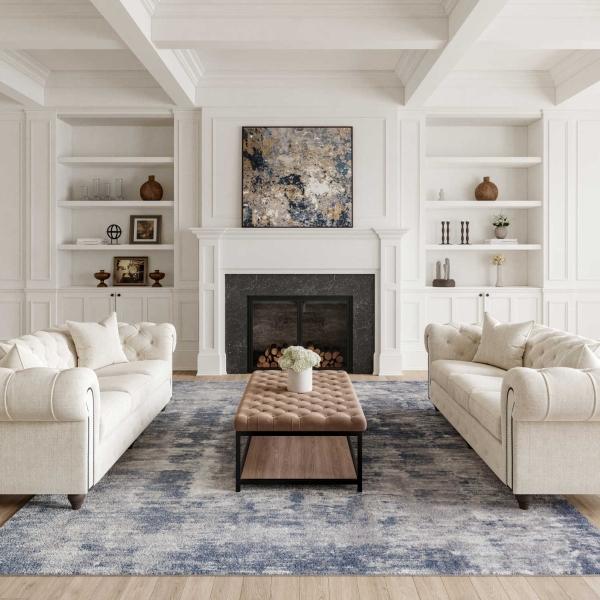 Nourison RUSTIC TEXTURES RUS05 GREY AREA RUG