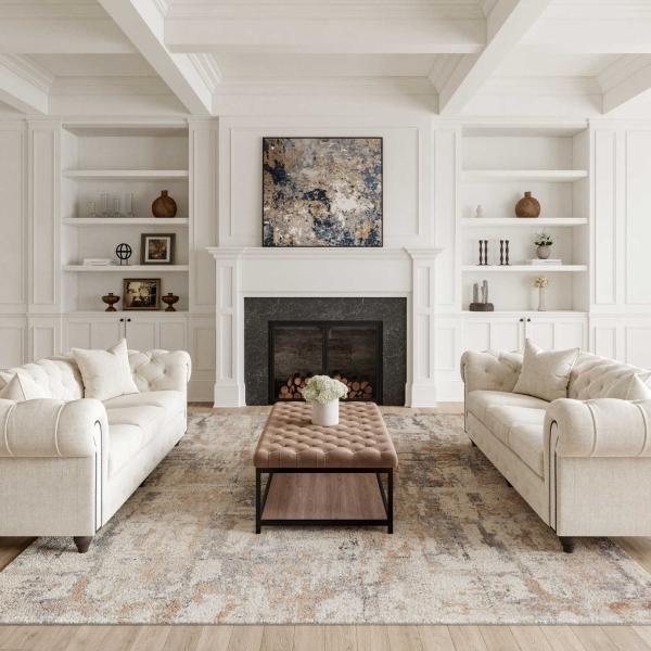 Nourison RUSTIC TEXTURES RUS06 BEIGE/GREY AREA RUG