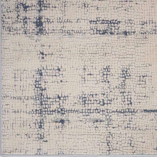 nourison RUSTIC TEXTURES RUS06 IVORY/BLUE AREA RUG