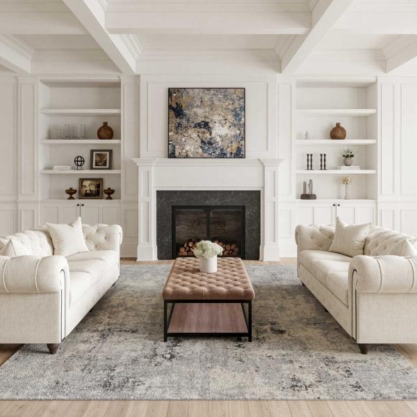 Nourison RUSTIC TEXTURES RUS07 GREY/BEIGE AREA RUG