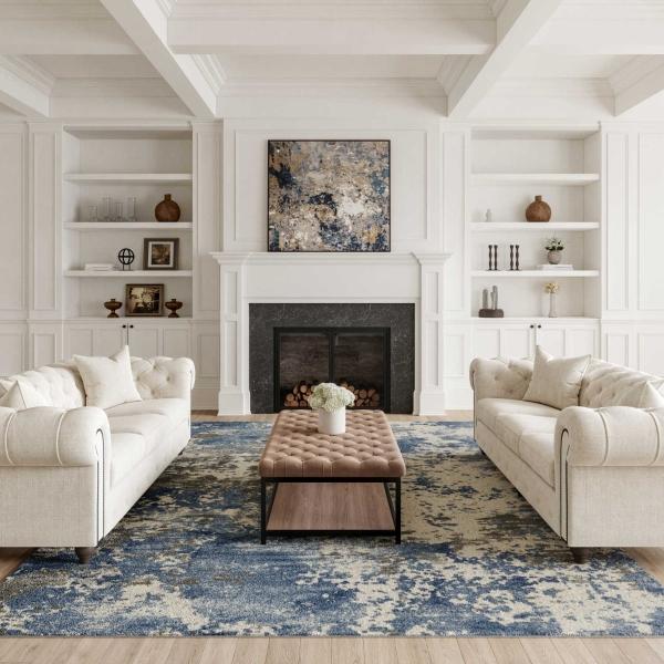 Nourison RUSTIC TEXTURES RUS08 GREY/BLUE AREA RUG