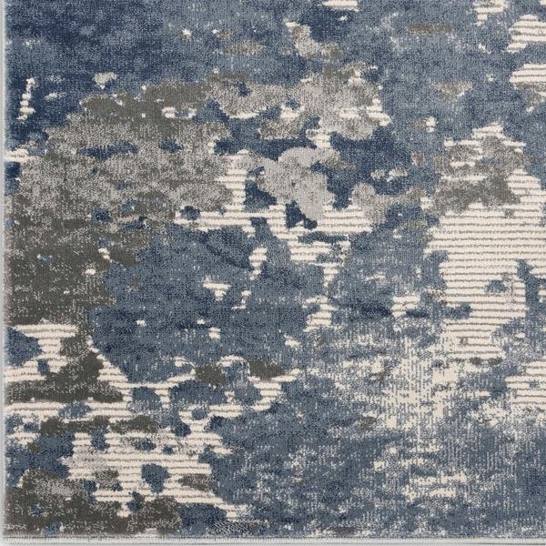 nourison RUSTIC TEXTURES RUS08 GREY/BLUE AREA RUG