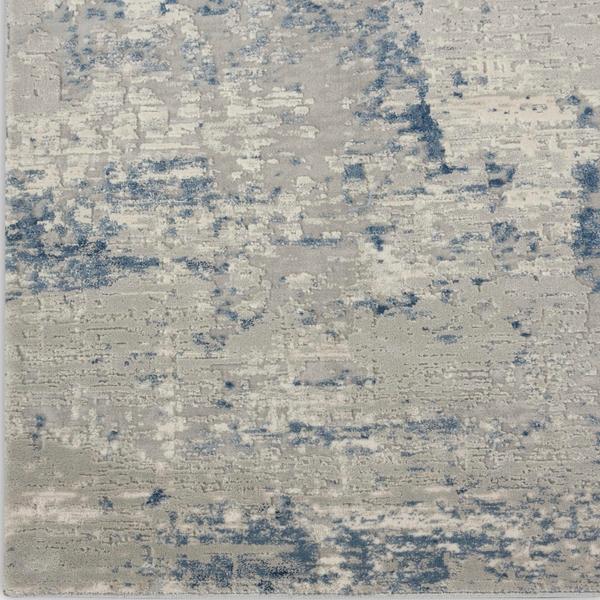 nourison RUSTIC TEXTURES RUS10 IVORY/BLUE AREA RUG