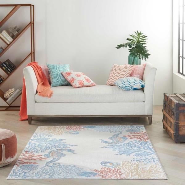 Nourison SEASIDE SDS03 IVORY/MULTI AREA RUG