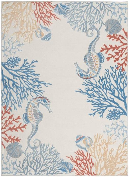 Nourison SEASIDE SDS03 IVORY/MULTI AREA RUG