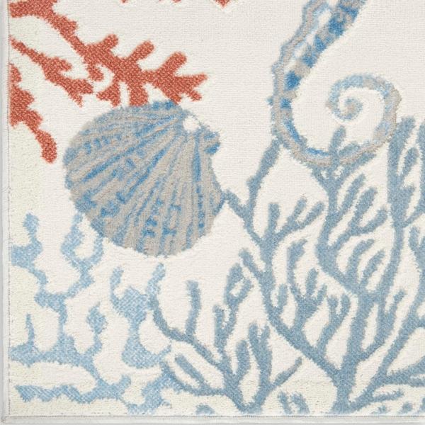 nourison SEASIDE SDS03 IVORY/MULTI AREA RUG