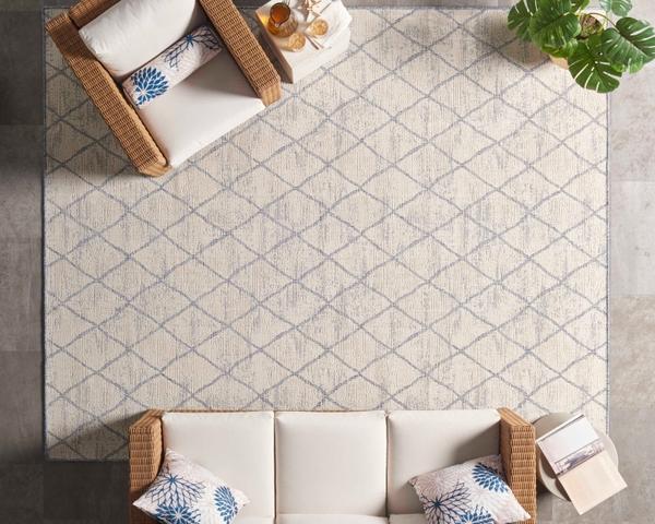 Nourison SEASONS VINTAGE TRELLIS VTGTR SEA BREEZE