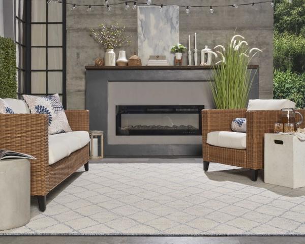 Nourison SEASONS VINTAGE TRELLIS VTGTR SEA BREEZE