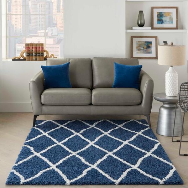 Nourison SHANGRI-LA SHI02 NAVY/IVORY AREA RUG