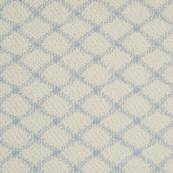 nourison SHEER LATTICE SHLAT BABY BLUE