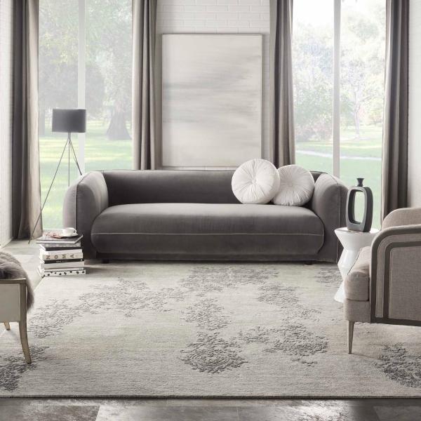 Nourison SILK SHADOWS SHA14 IVORY/SILVER AREA RUG
