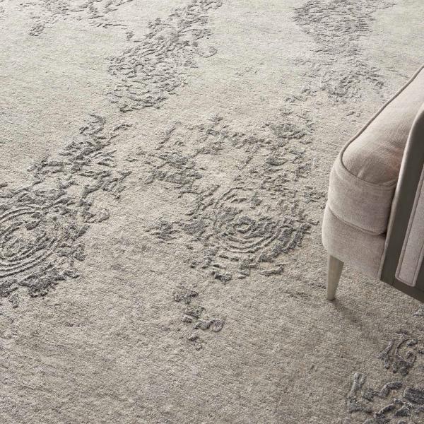 Nourison SILK SHADOWS SHA14 IVORY/SILVER AREA RUG