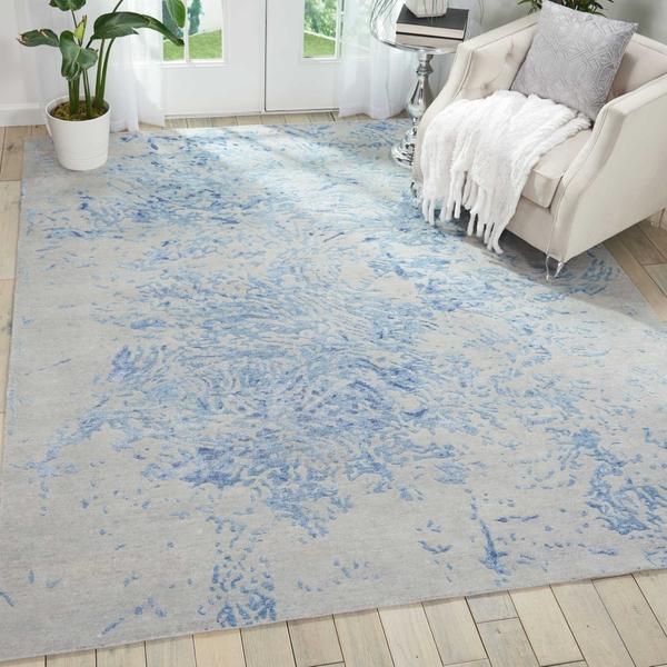 Nourison SILK SHADOWS SHA18 GREY/BLUE AREA RUG