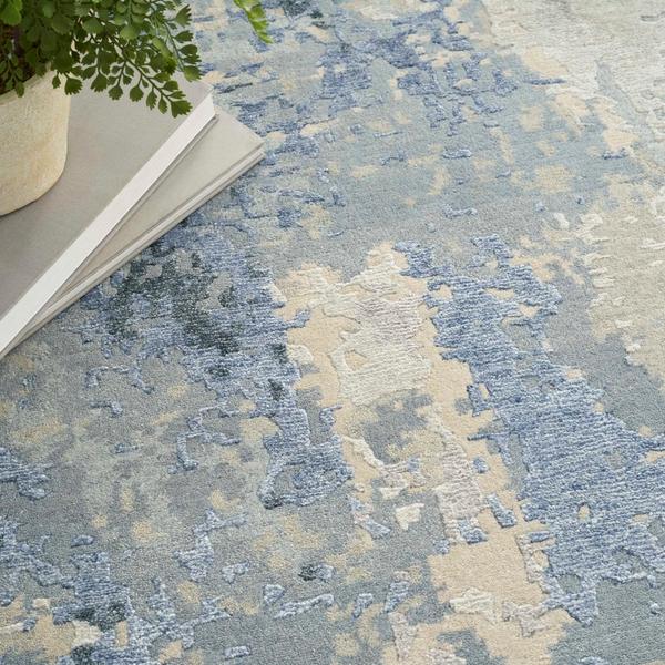 Nourison Silk Shadows SHA21 Blue/Sky Rug
