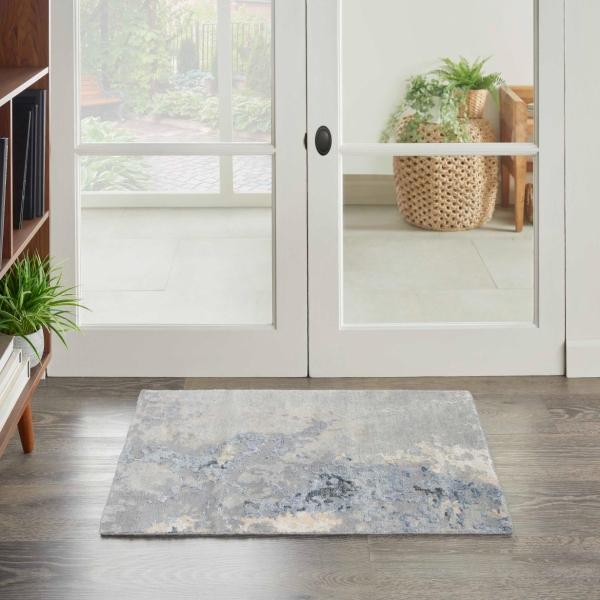 Nourison Silk Shadows SHA21 Blue/Sky Rug