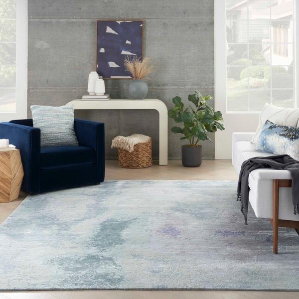 Nourison Silk Shadows SHA22 Blue/Green Rug