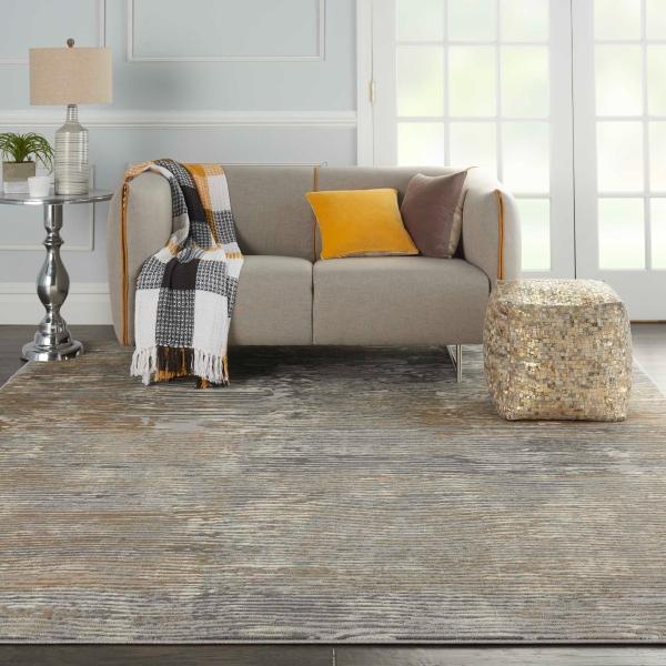 Nourison SOLACE SLA01 GREY/BEIGE AREA RUG
