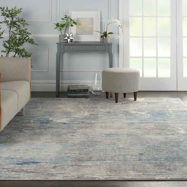 Nourison SOLACE SLA01 IVORY/GREY/BLUE AREA RUG