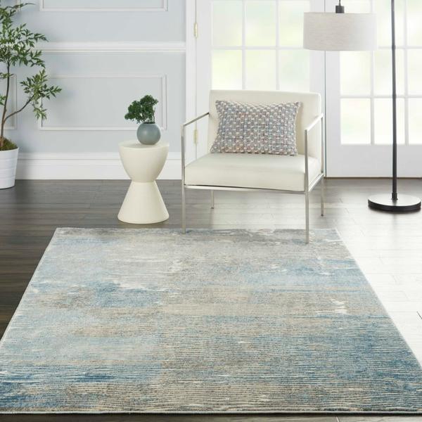 Nourison SOLACE SLA01 IVORY/GREY/BLUE AREA RUG