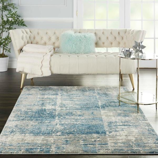 Nourison SOLACE SLA02 IVORY/GREY/BLUE AREA RUG
