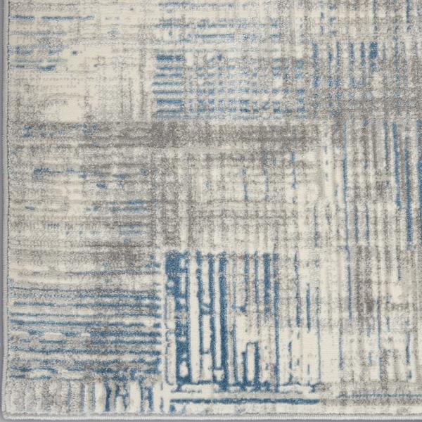 nourison SOLACE SLA03 IVORY/GREY/BLUE AREA RUG