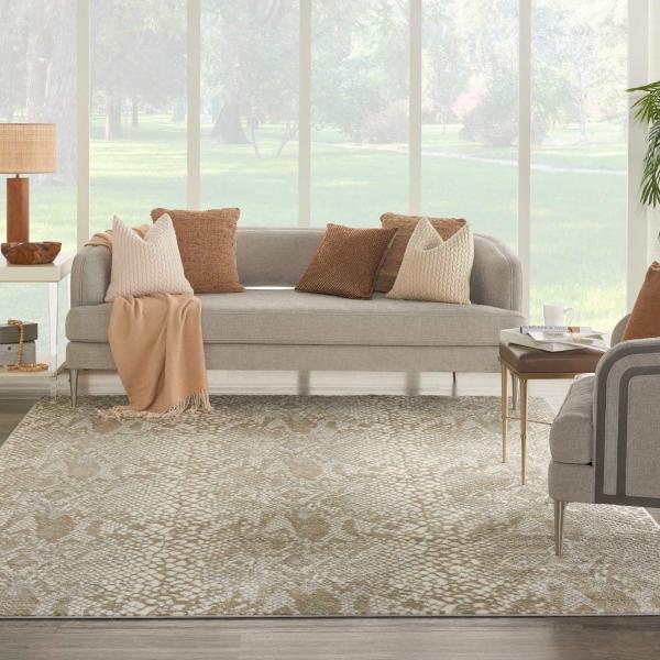 Nourison SOLACE SLA06 IVORY BEIGE AREA RUG