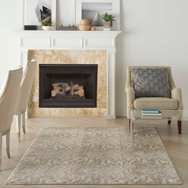 Nourison SOLACE SLA06 IVORY BEIGE AREA RUG