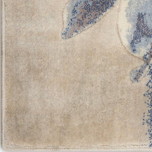 nourison SOMERSET ST18 IVORY/BLUE AREA RUG