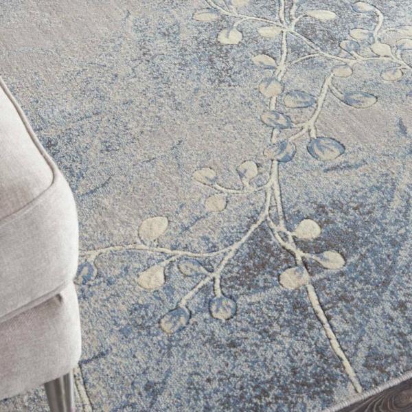 Nourison SOMERSET ST74 SILVER/BLUE AREA RUG