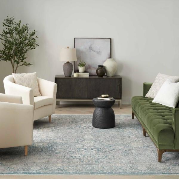 nourison STARRY NIGHTS STN01 CREAM BLUE AREA RUG