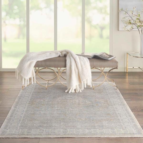 Nourison STARRY NIGHTS STN02 CREAM GREY AREA RUG