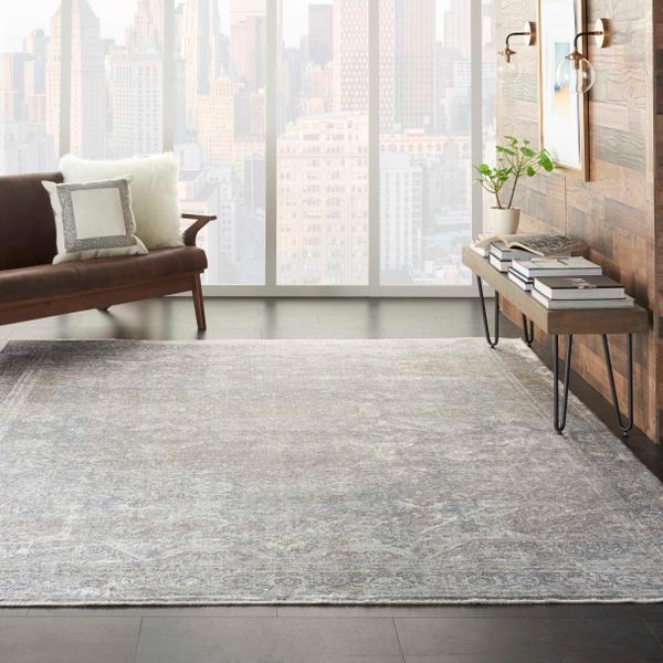 nourison STARRY NIGHTS STN03 SILVER/CREAM AREA RUG