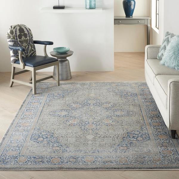 nourison STARRY NIGHTS STN07 BLUE AREA RUG