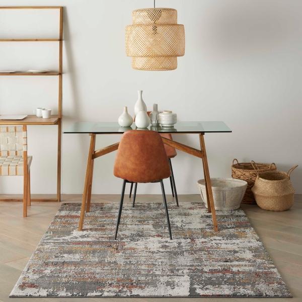 Nourison TANGRA TNR02 GREY/MULTICOLOR AREA RUG