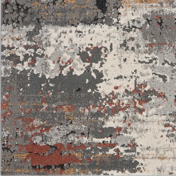 nourison TANGRA TNR02 GREY/MULTICOLOR AREA RUG