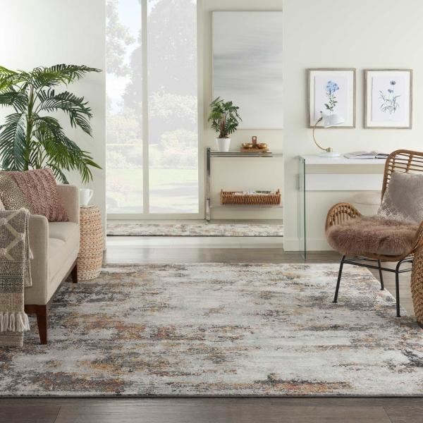 Nourison TANGRA TNR03 GREY/MULTICOLOR AREA RUG