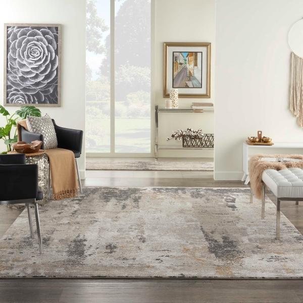 Nourison TANGRA TNR05 CREAM GREY AREA RUG