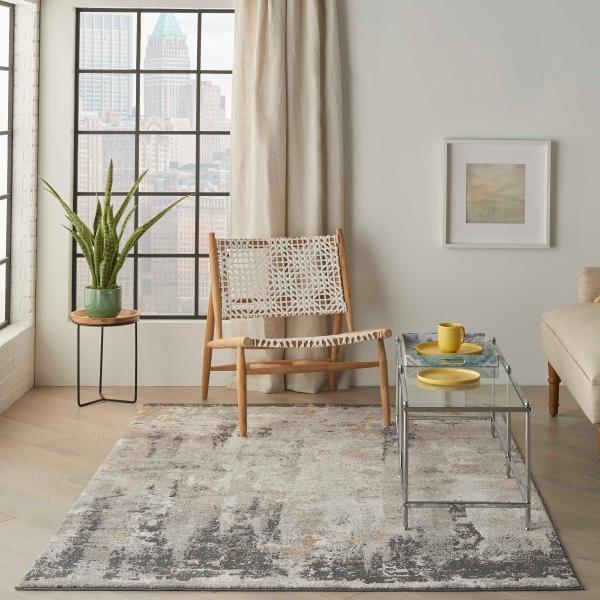 Nourison TANGRA TNR05 CREAM GREY AREA RUG