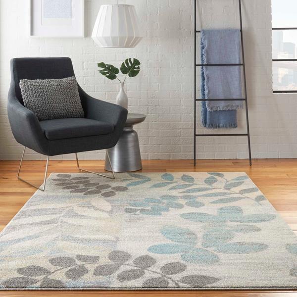 Nourison TRANQUIL TRA01 IVORY/LIGHT BLUE AREA RUG