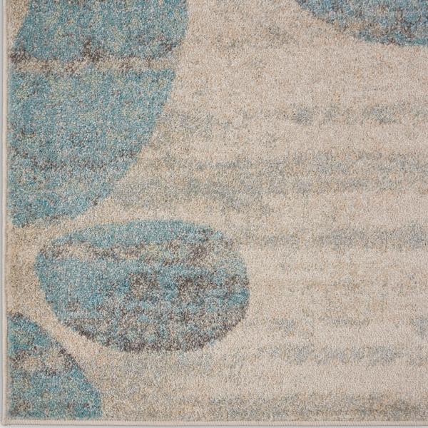 nourison TRANQUIL TRA01 IVORY/LIGHT BLUE AREA RUG