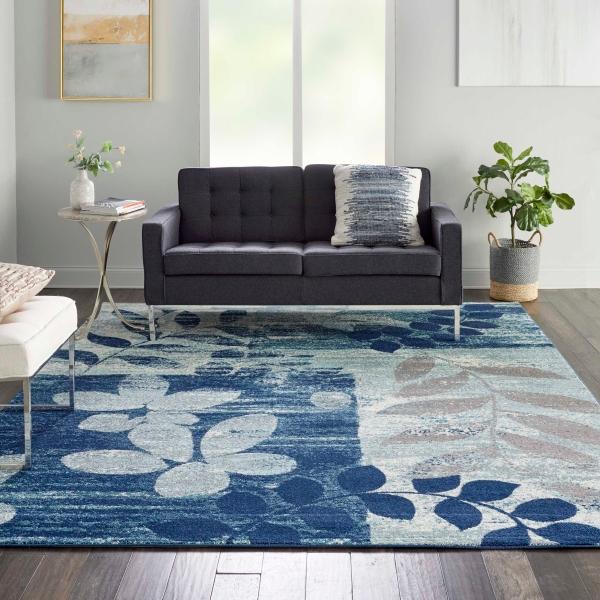 Nourison TRANQUIL TRA01 NAVY/LIGHT BLUE AREA RUG