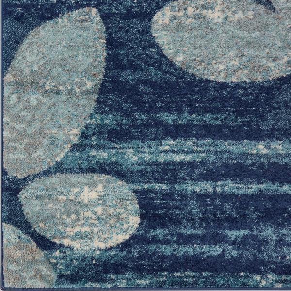 nourison TRANQUIL TRA01 NAVY/LIGHT BLUE AREA RUG