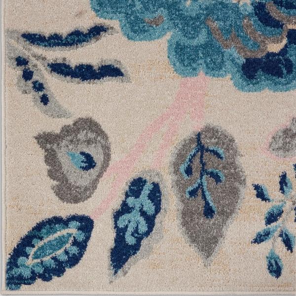 nourison TRANQUIL TRA02 IVORY/LIGHT BLUE AREA RUG